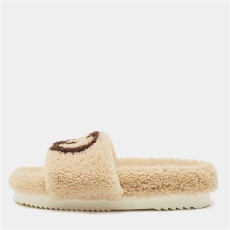 gucci shearling slides|affordable gucci slides.